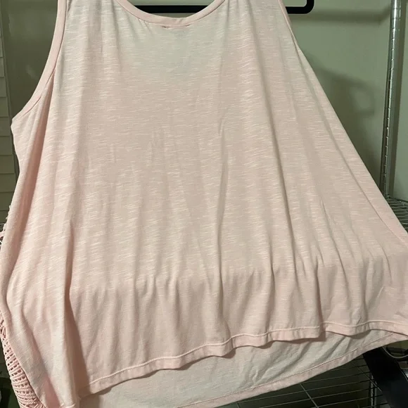 Lane Bryant Pink Lace Tank Top - Picture 3 of 3